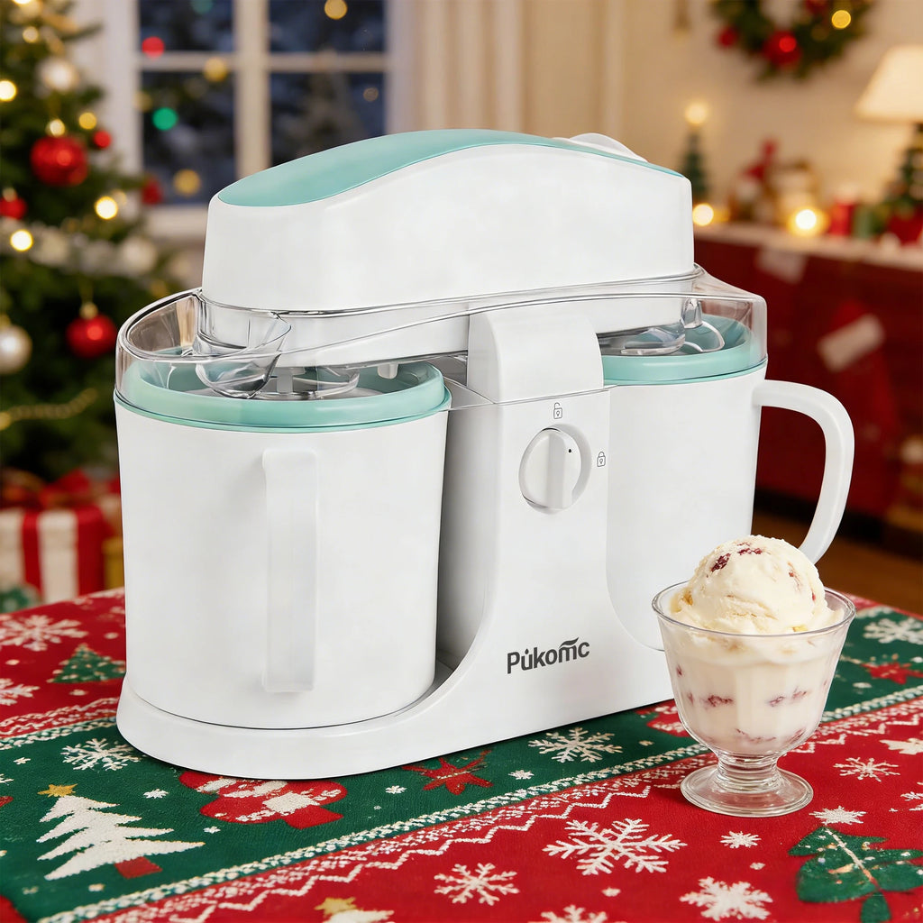 Ice Cream Maker & Popsicle Maker Dual-Cup Design
