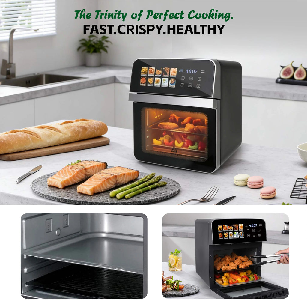 10 QT Air Fryer Toaster Oven Combo with 10 Presets