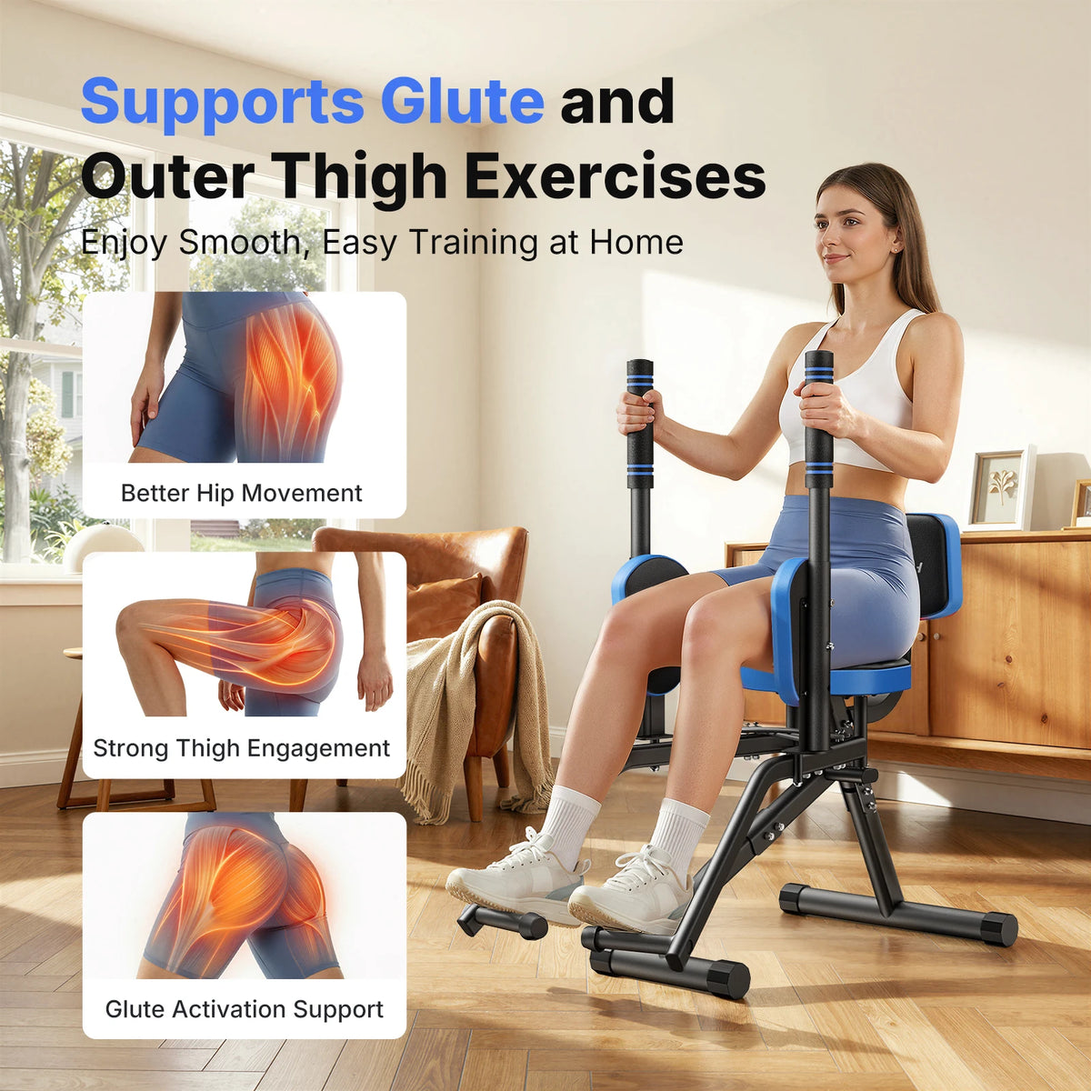 Hip Abductor Butt Toning Leg Adductor Trainer Machine