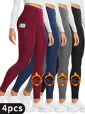 4pcs Sport High Waisted Seamless Leggings