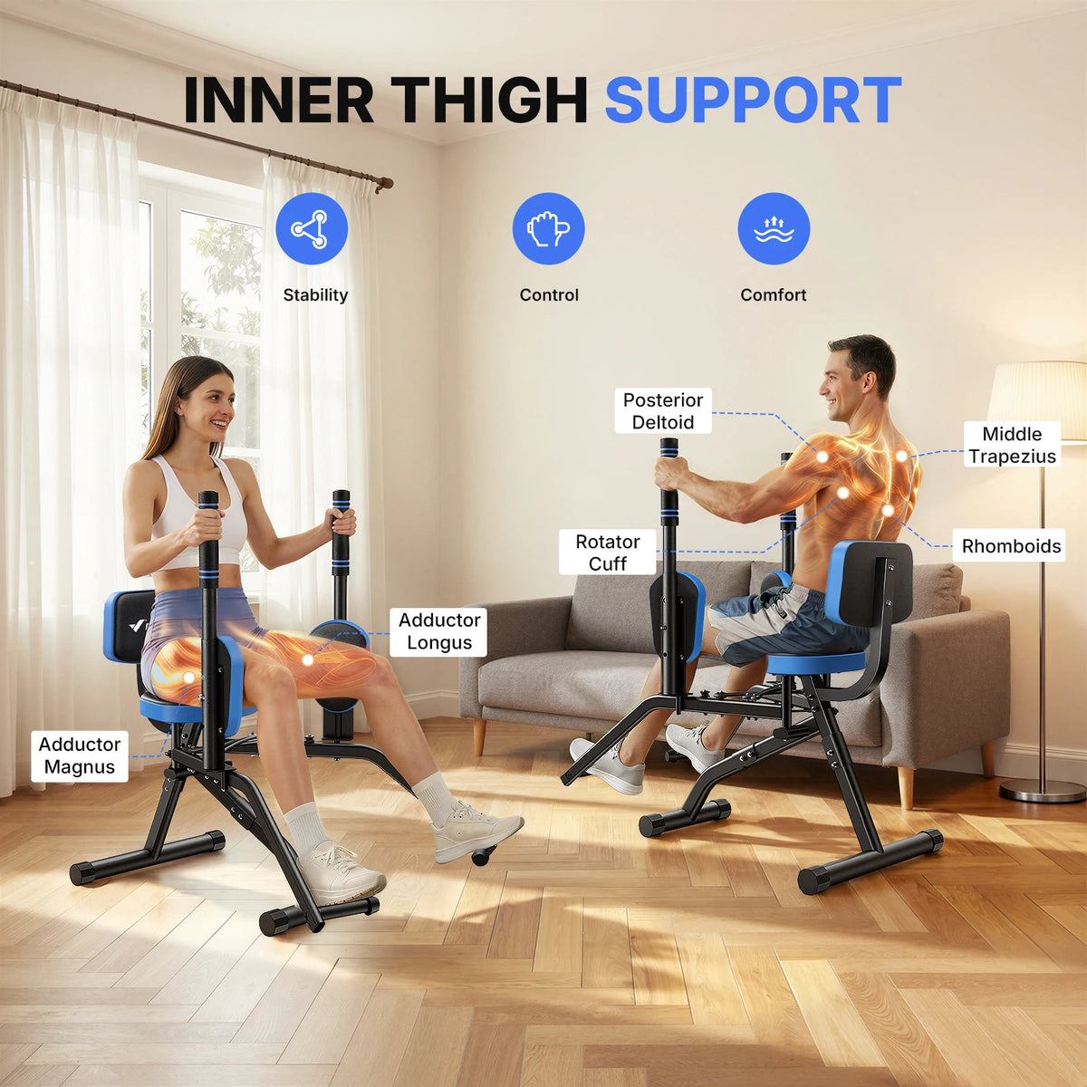 Hip Abductor Butt Toning Leg Adductor Trainer Machine