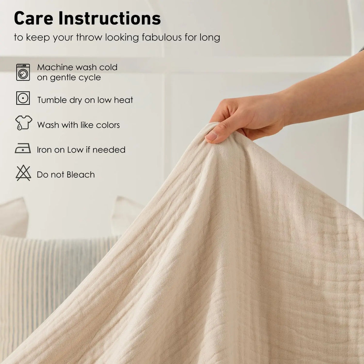 100% Cotton Muslin Blanket