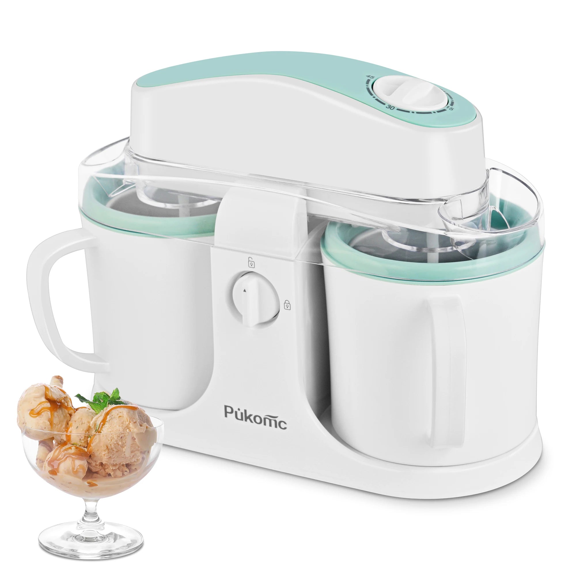 Ice Cream Maker & Popsicle Maker Dual-Cup Design