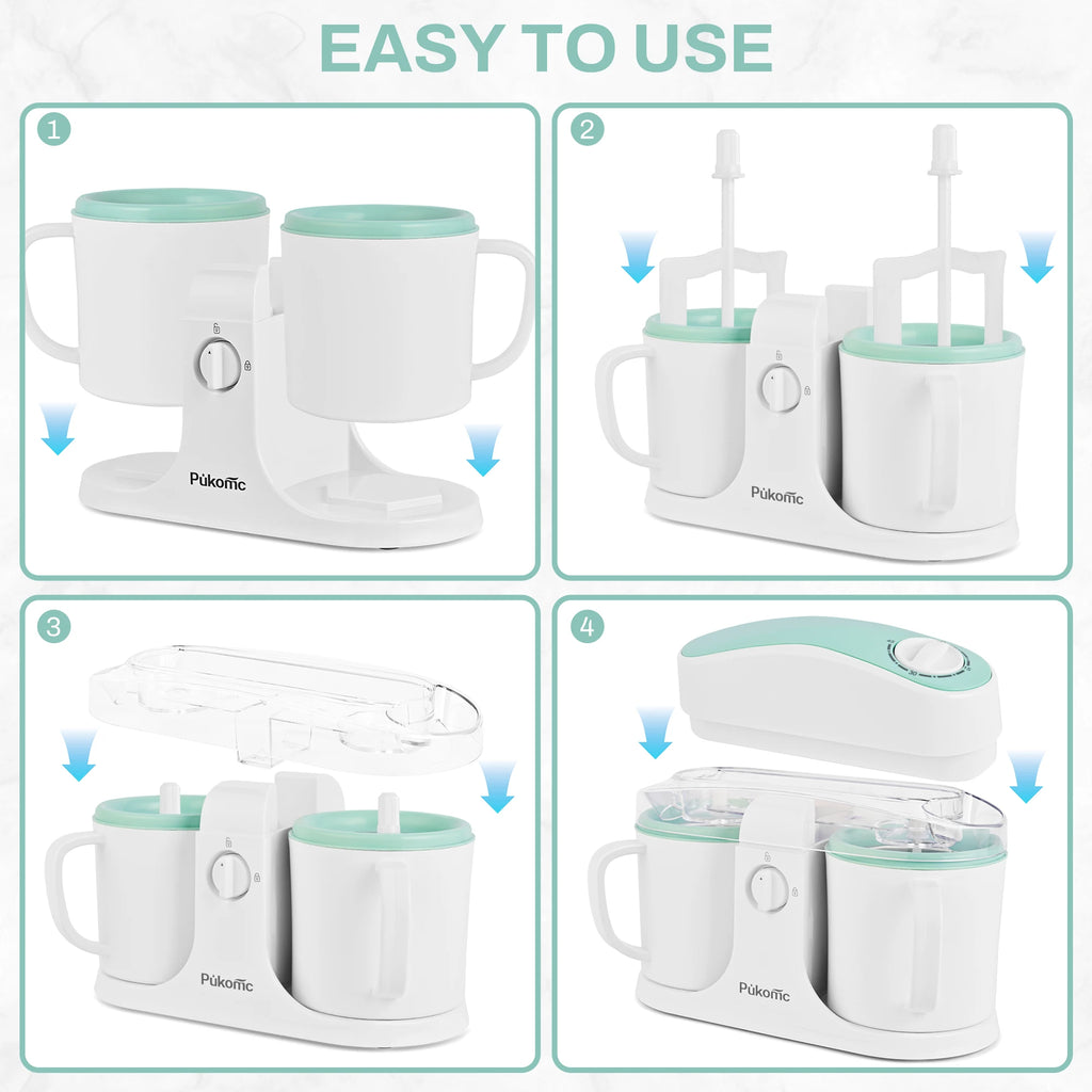 Ice Cream Maker & Popsicle Maker Dual-Cup Design