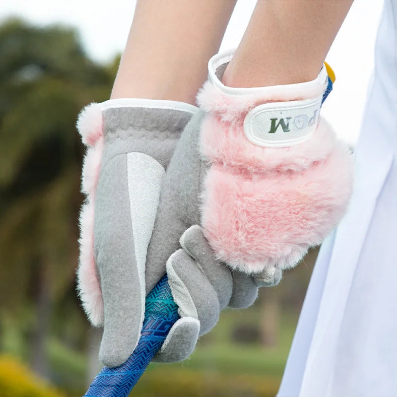 Golf Gloves Imitation Rabbit Fur Slip Design Suitable for Men & Women