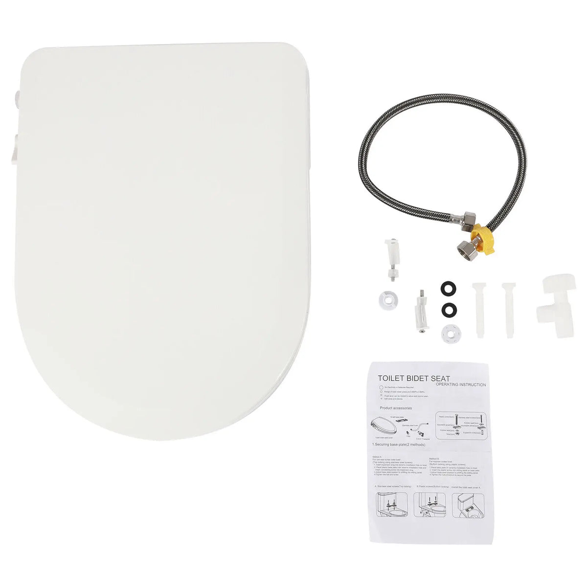 Smart Toilet Seat Bidet with Self Cleaning Dual Nozzle