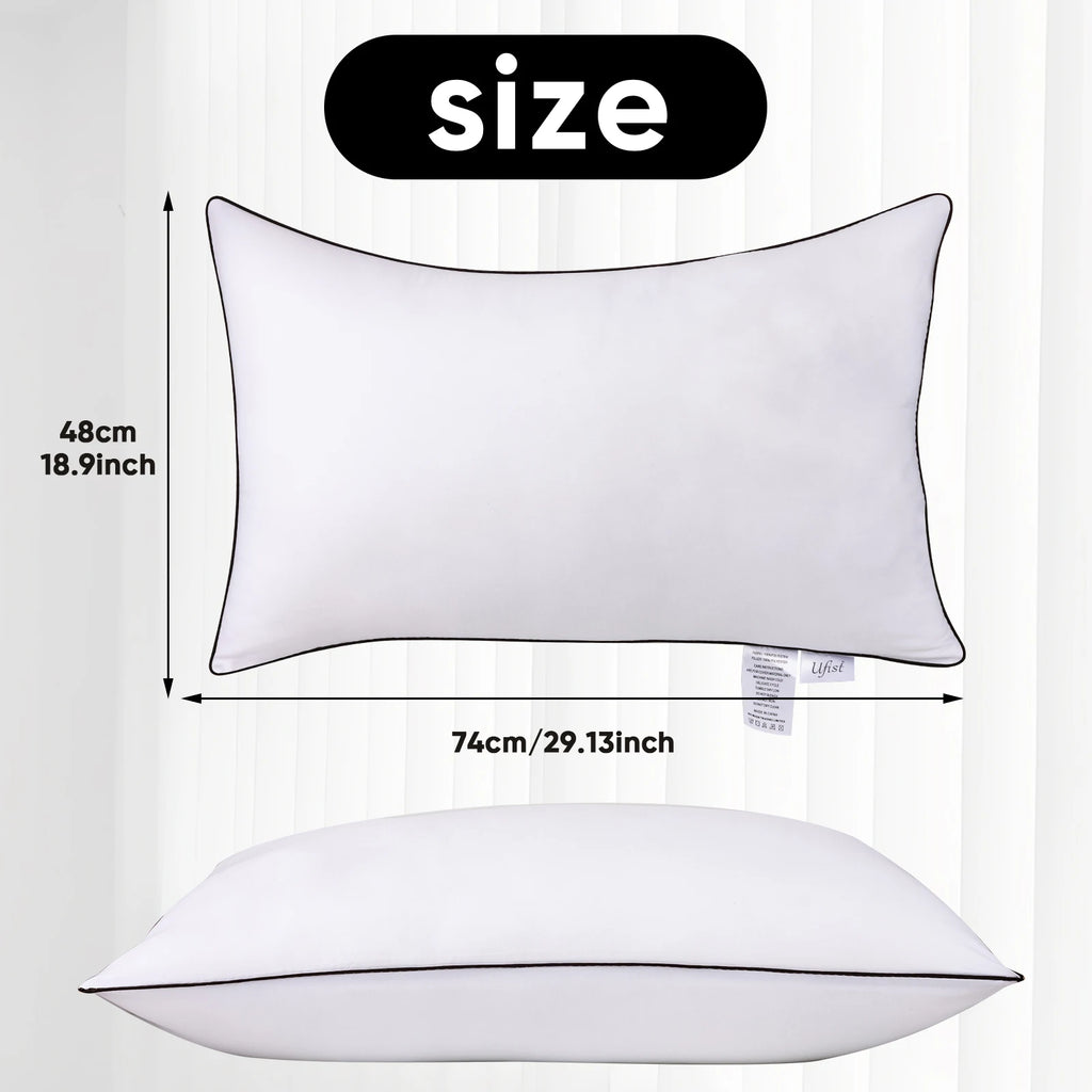 2pcs Hotel Quality Fluffy Pillow, Neck Support Sleep Pillow