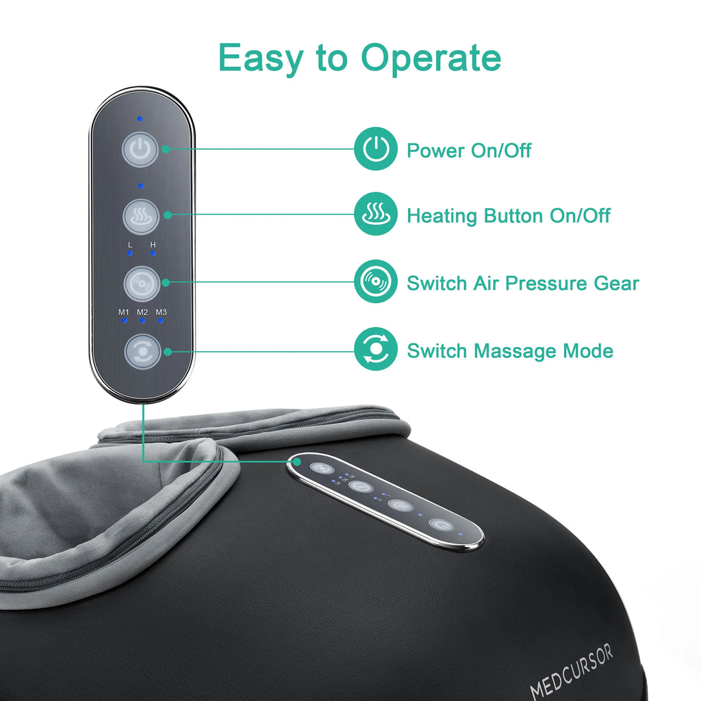 Foot Massager Machine with Heat Roller, Muscle Relaxation, Pain Relief