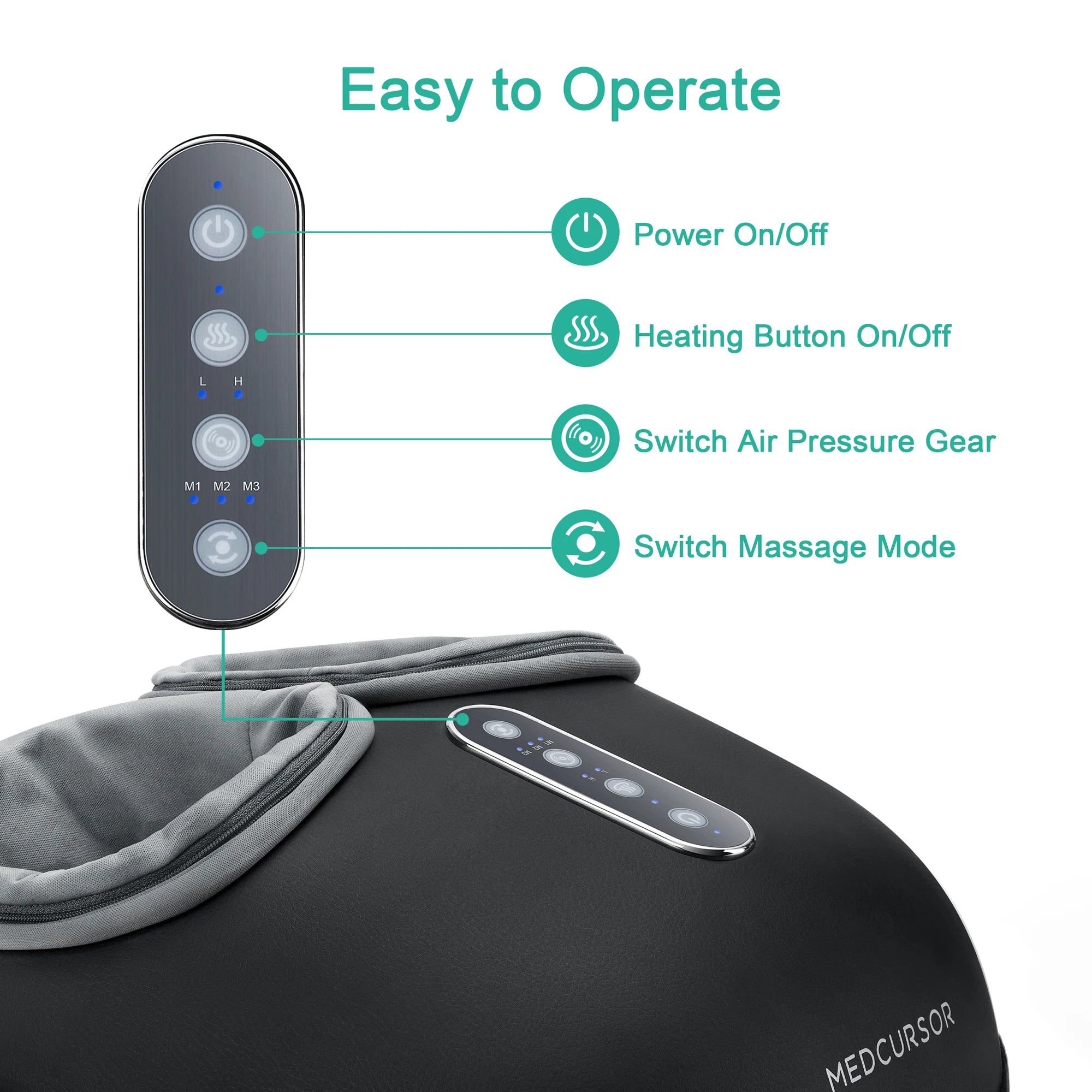 Foot Massager Machine with Heat Roller, Muscle Relaxation, Pain Relief