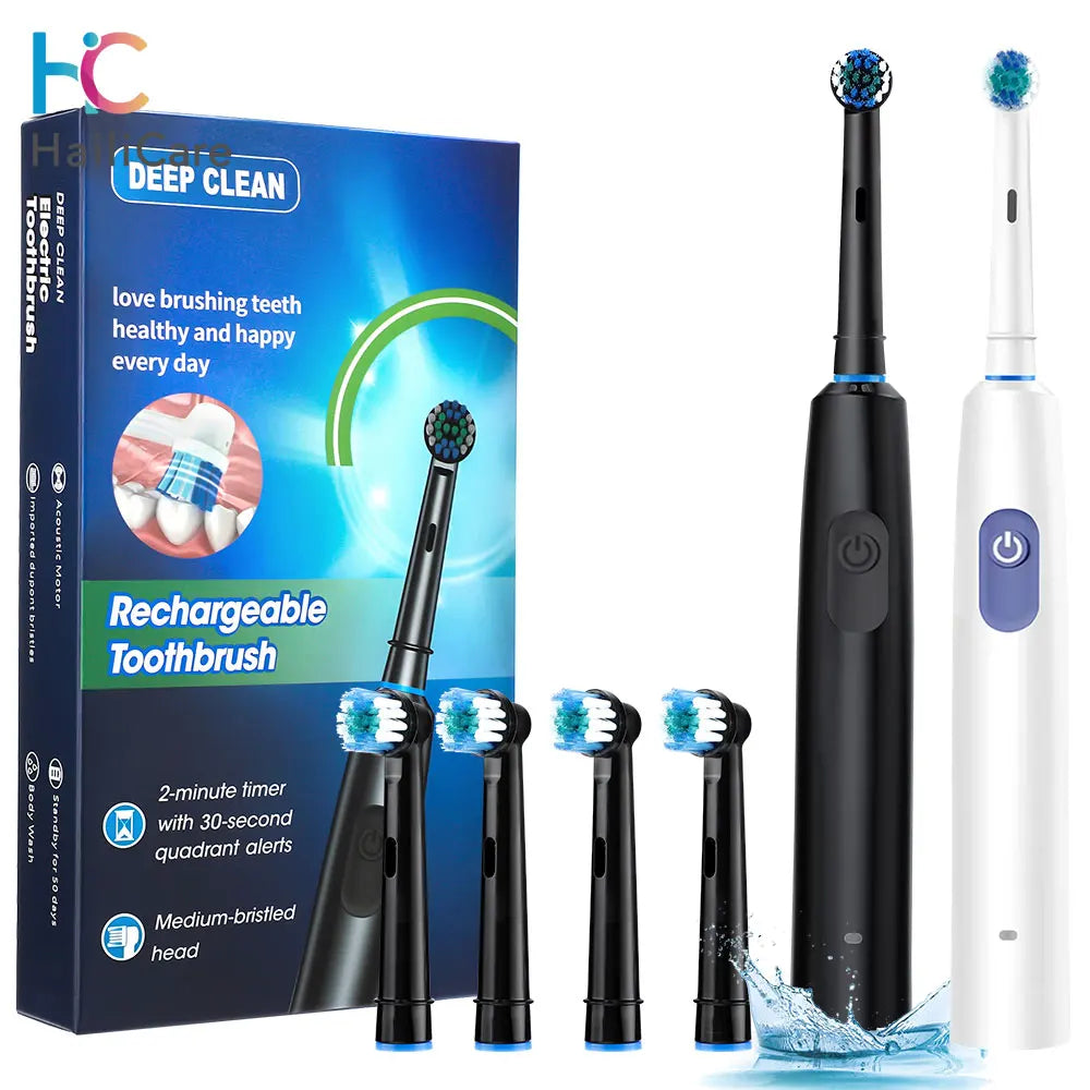 Smart Rotating Timing Electric Toothbrush, Rechargeable