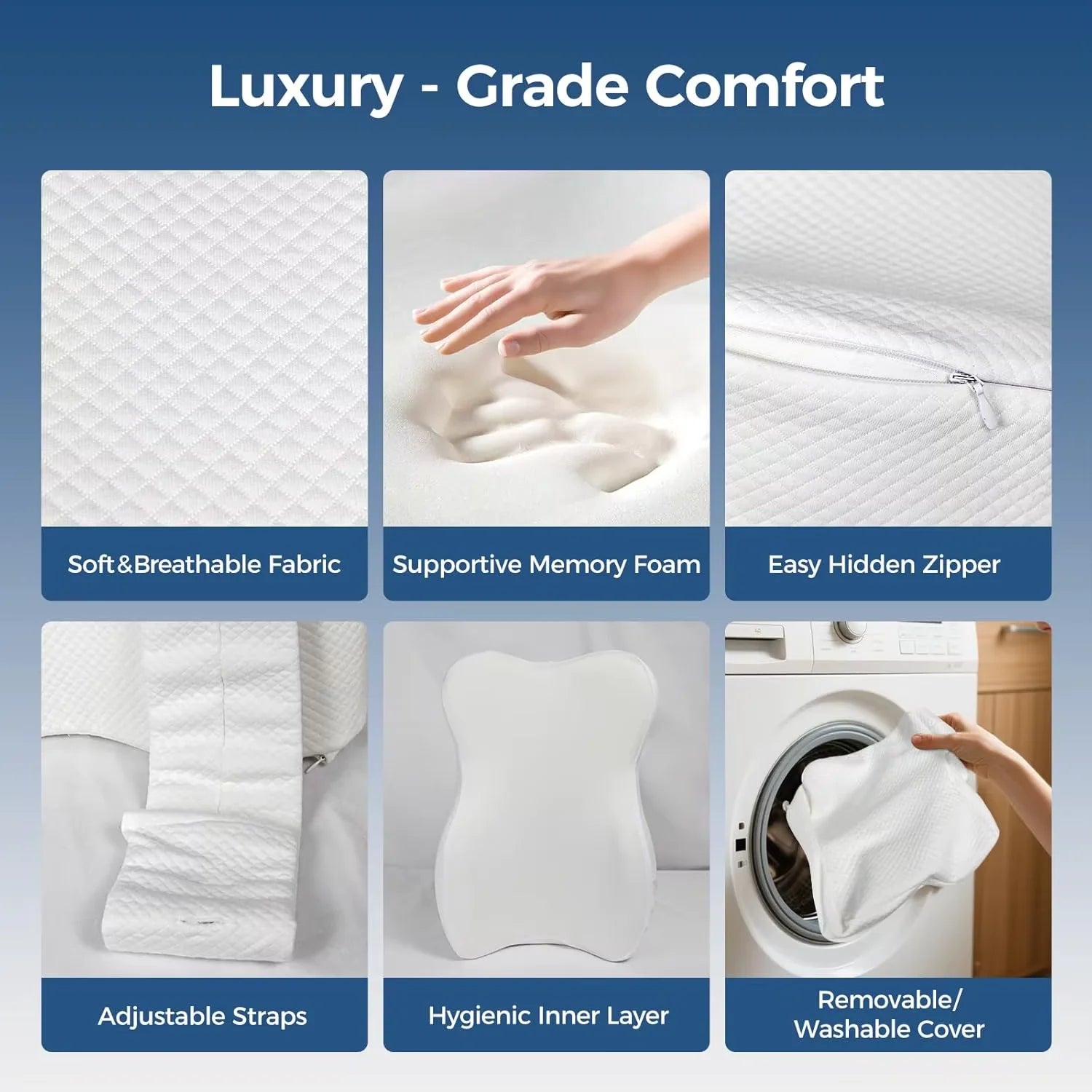 Memory Foam Between Legs Knee Pillow for Side Sleeping