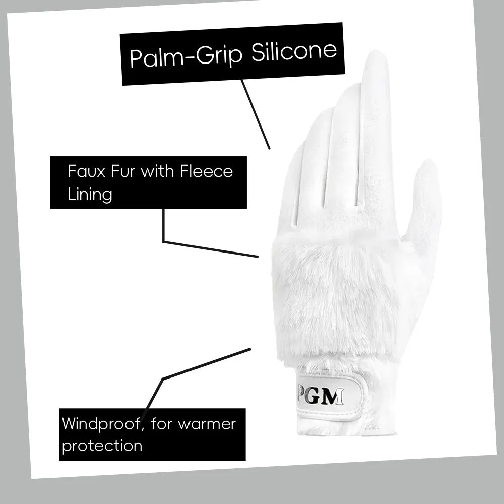 Golf Gloves Imitation Rabbit Fur Slip Design Suitable for Men & Women