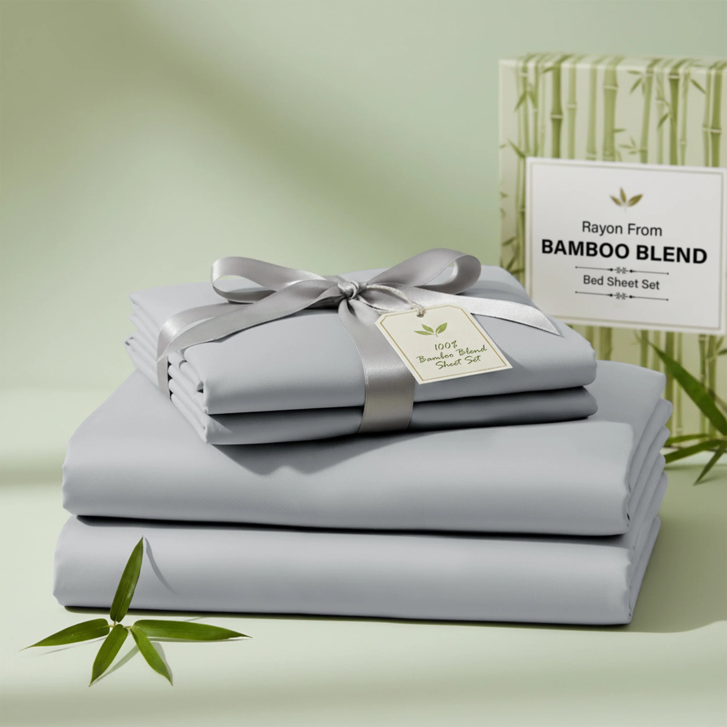 3/4 Pieces Bamboo Blend Sheet - Polyester & Bamboo Viscose Cooling Bed Sheets,