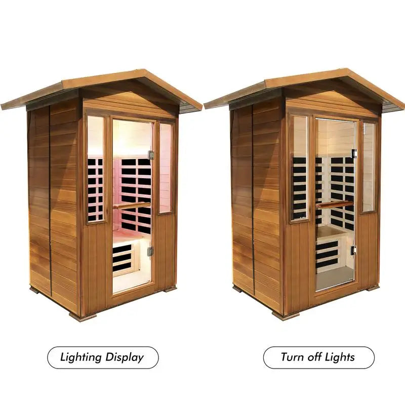 Outdoor Double Cedar Infrared Sauna Room