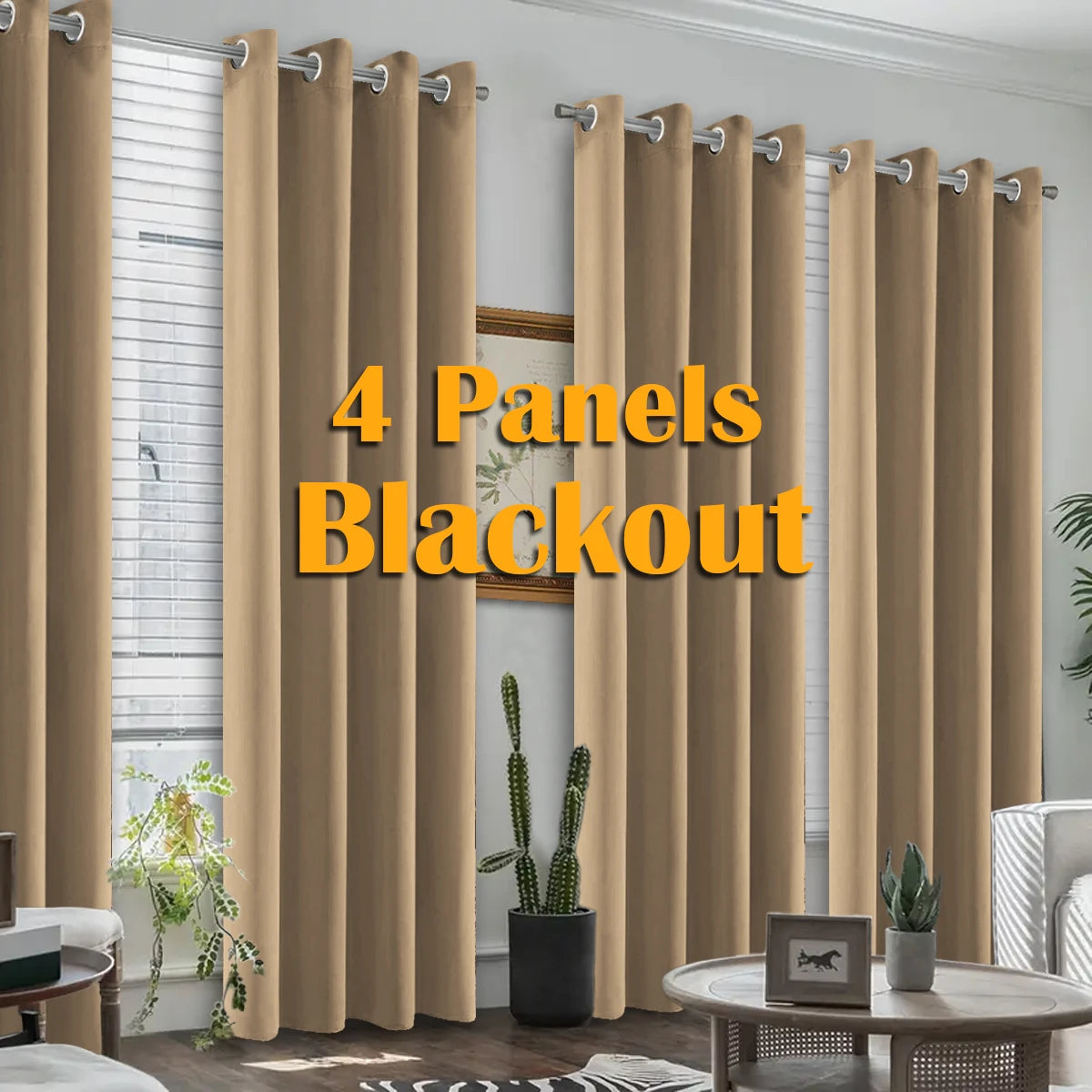 4 PCS Blackout Curtains