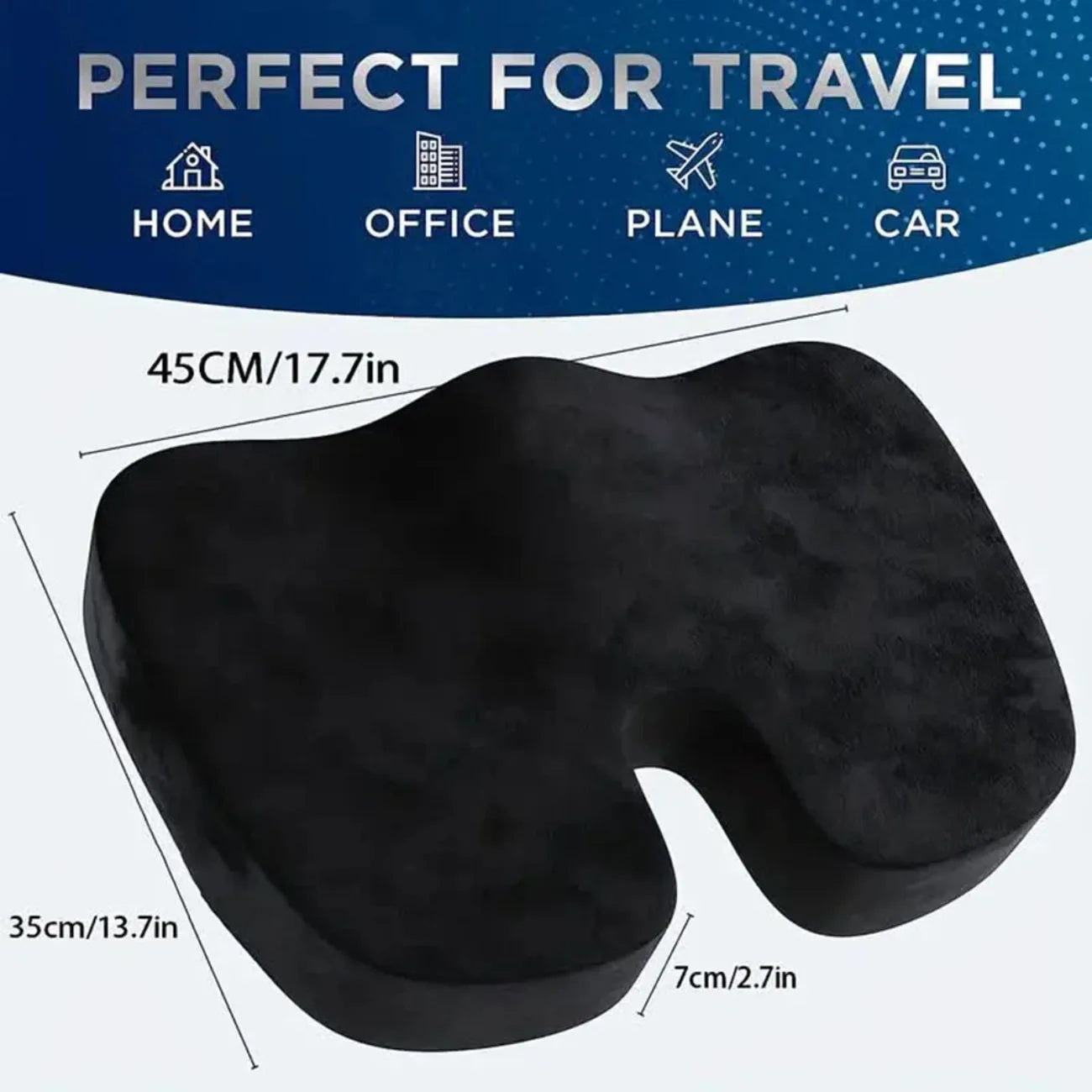 Ergonomic Travel Seat Pillow –  Long Drives and Desk Work