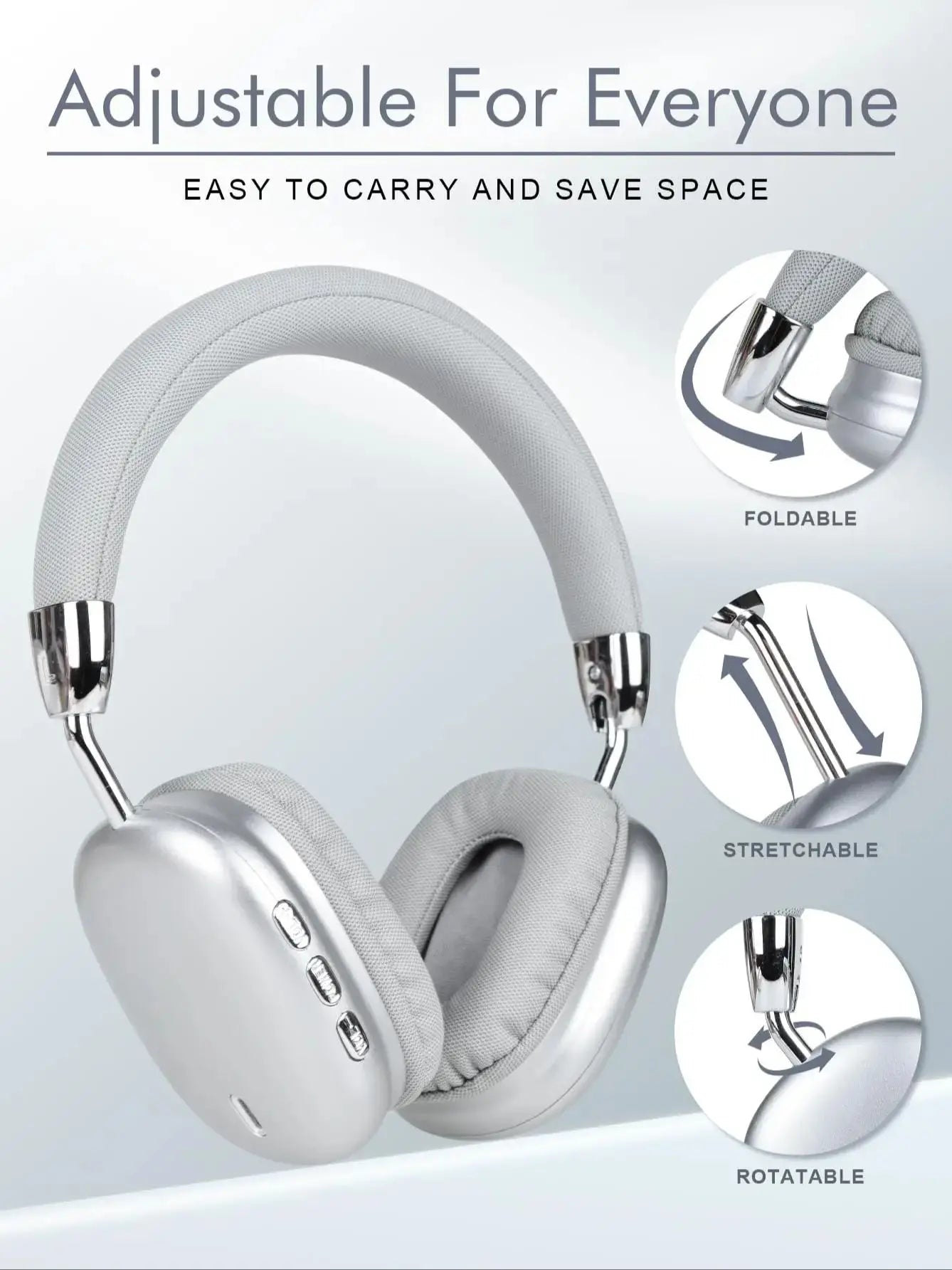 Wireless Bluetooth 5.3 Over-Ear Headphones