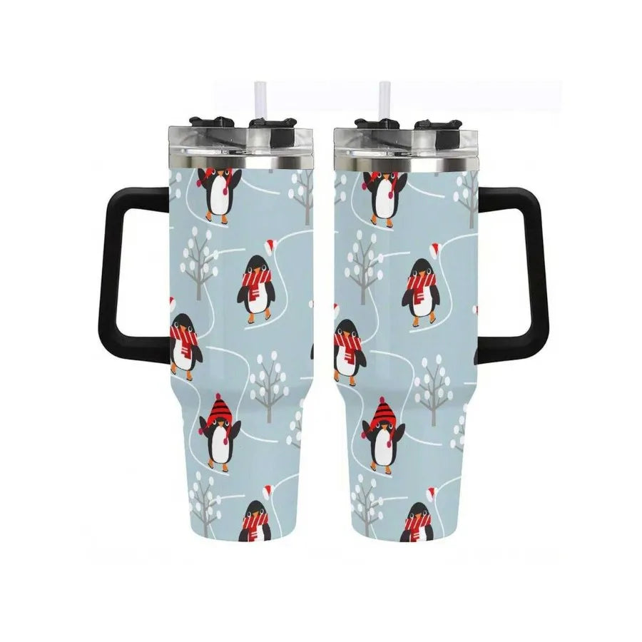 40oz Thermos With Handle And Straw