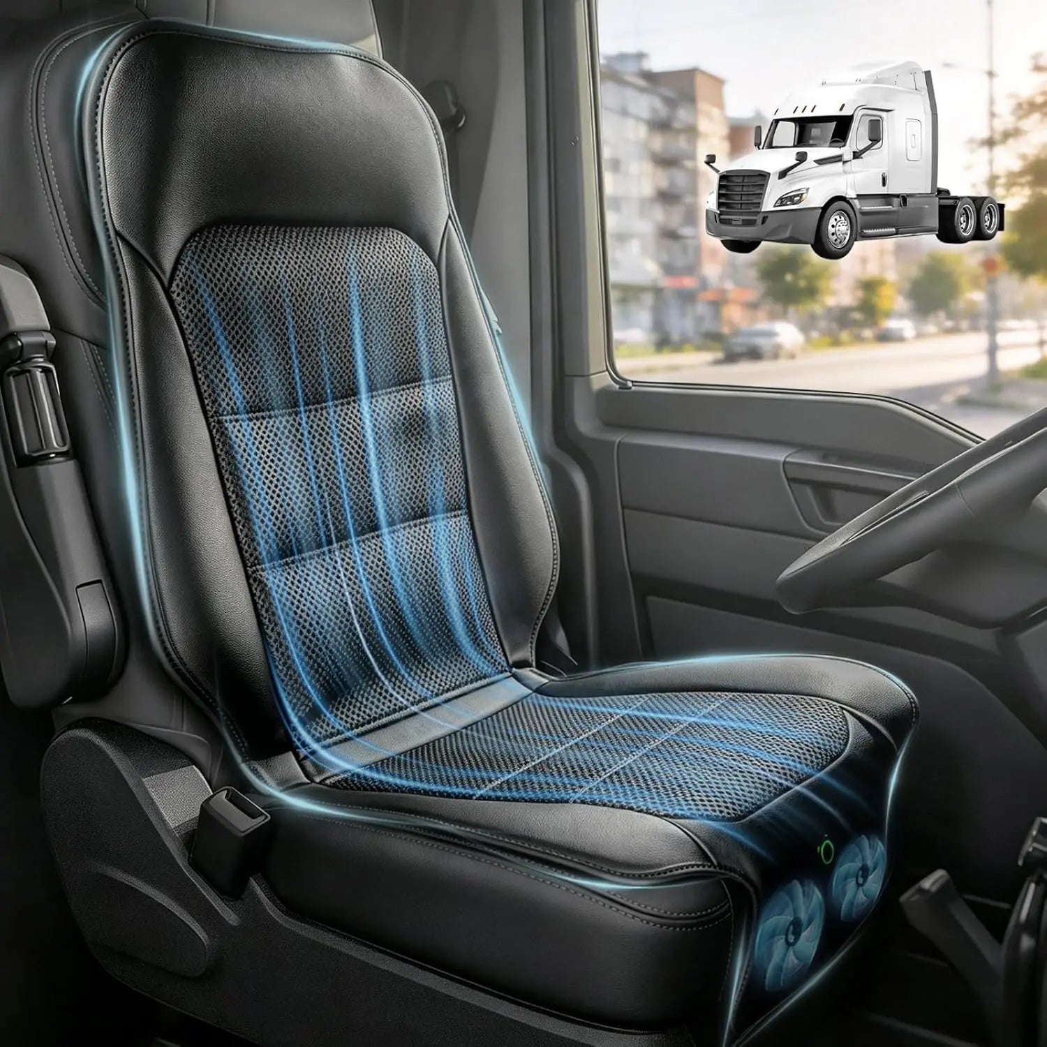 12V, 3Speed Air Cooled Seat Cushion, Universal Non Slip Breathable
