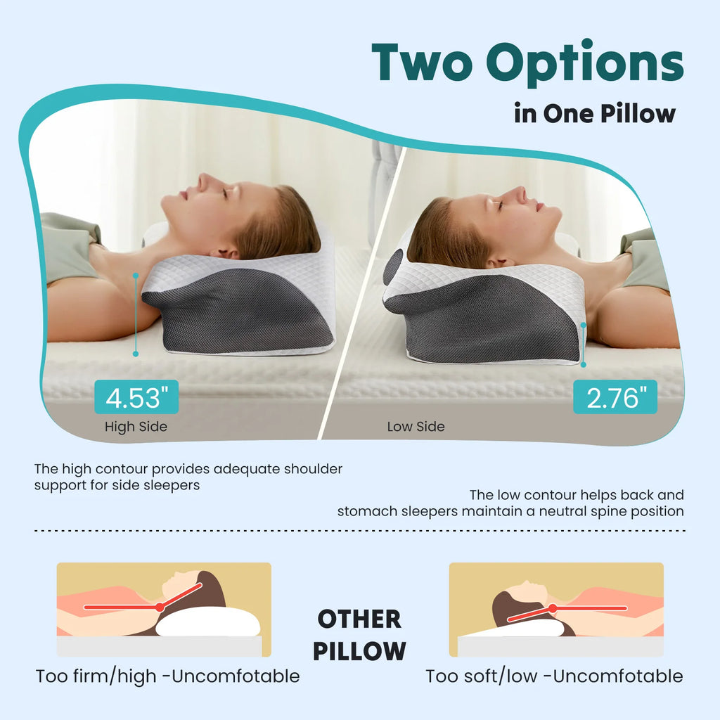 Ergonomic Cervical Neck Pillow Memory Foam