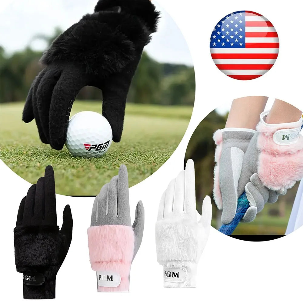 Golf Gloves Imitation Rabbit Fur Slip Design Suitable for Men & Women