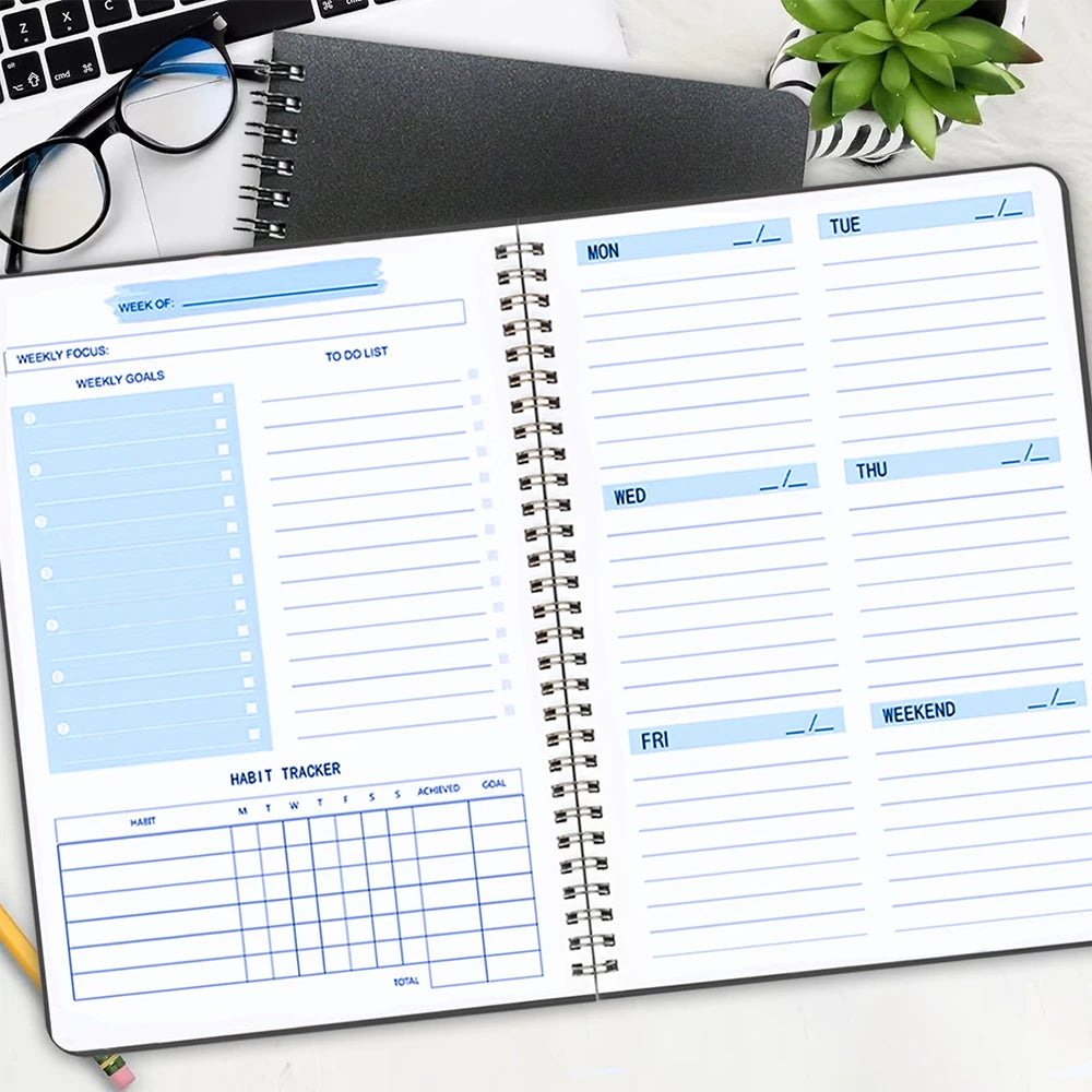Planner Schedule Agenda Efficiency Notebook