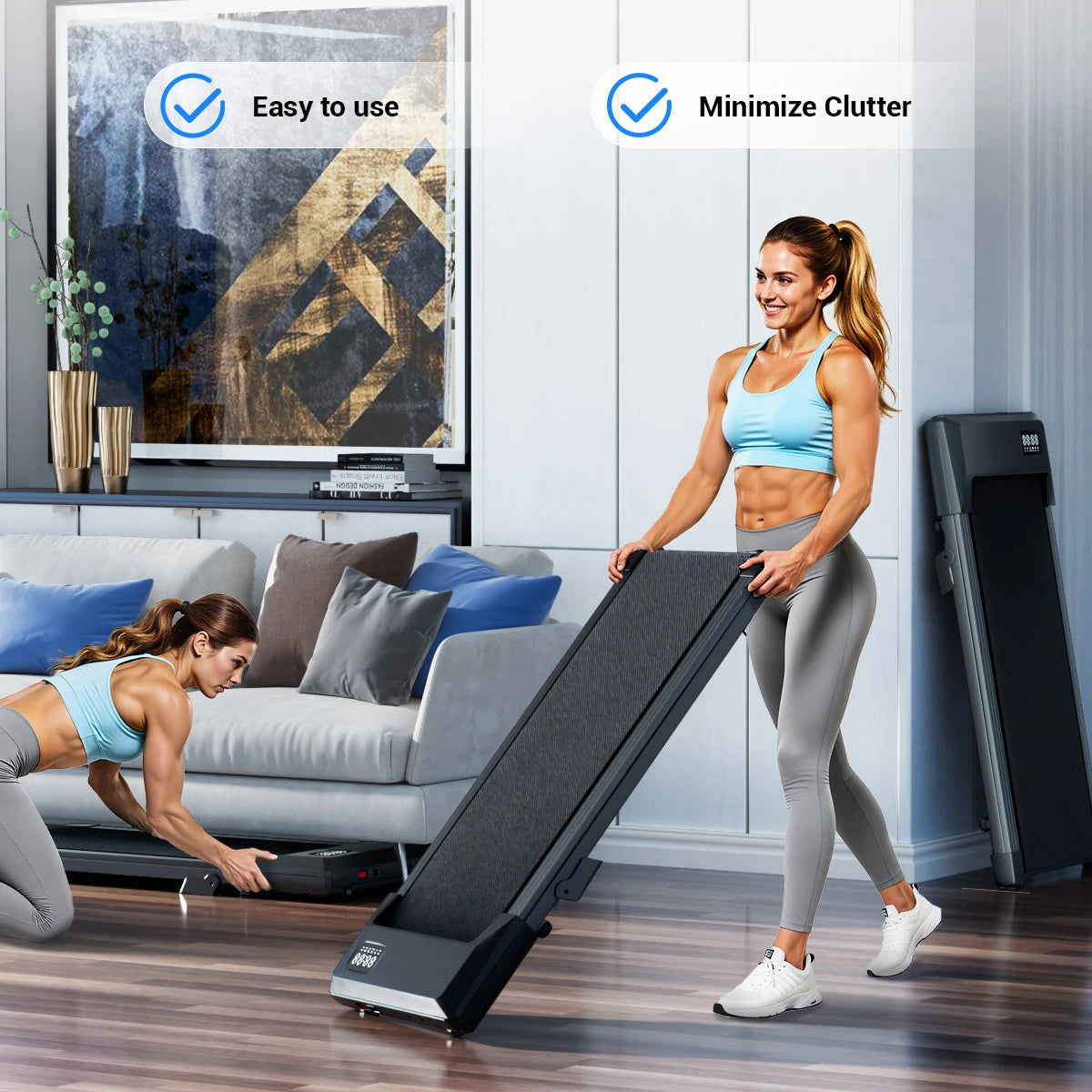 Quiet Walking Pad, Portable, 300LB Exercise Walking Pad