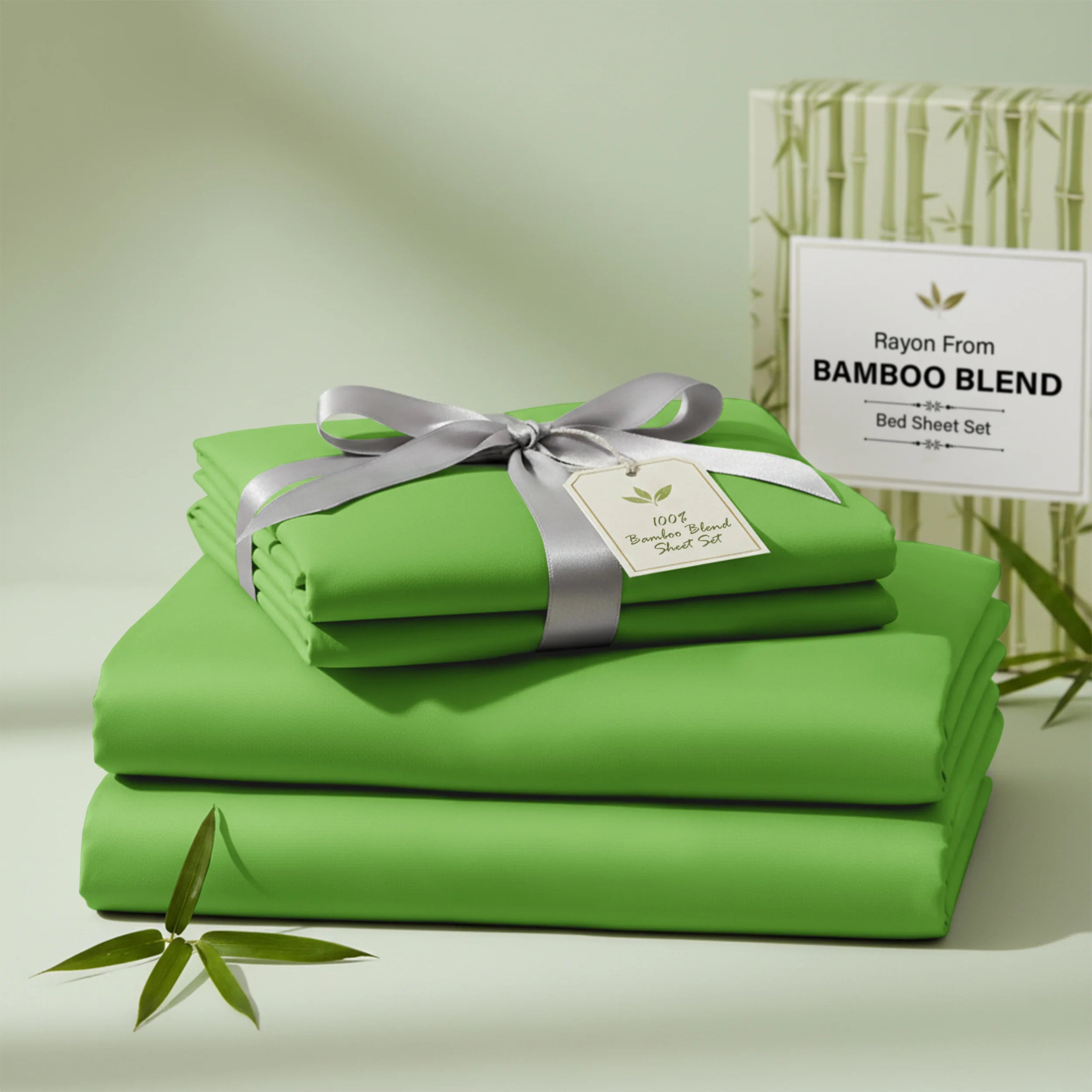 3/4 Pieces Bamboo Blend Sheet - Polyester & Bamboo Viscose Cooling Bed Sheets,