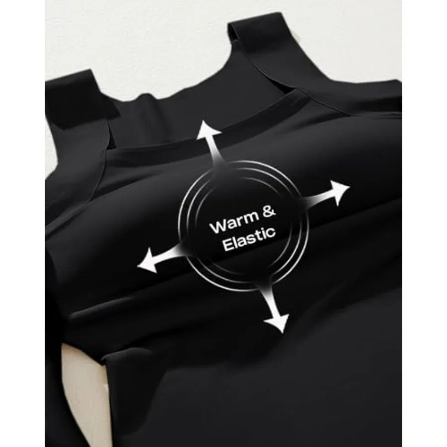 Womens U Neck Shapewear Built-in Bra Tank High
