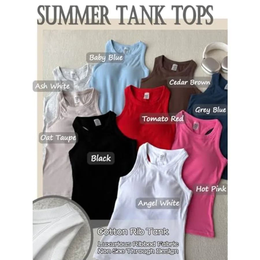 Racerback Tank Tops with Built in Bra