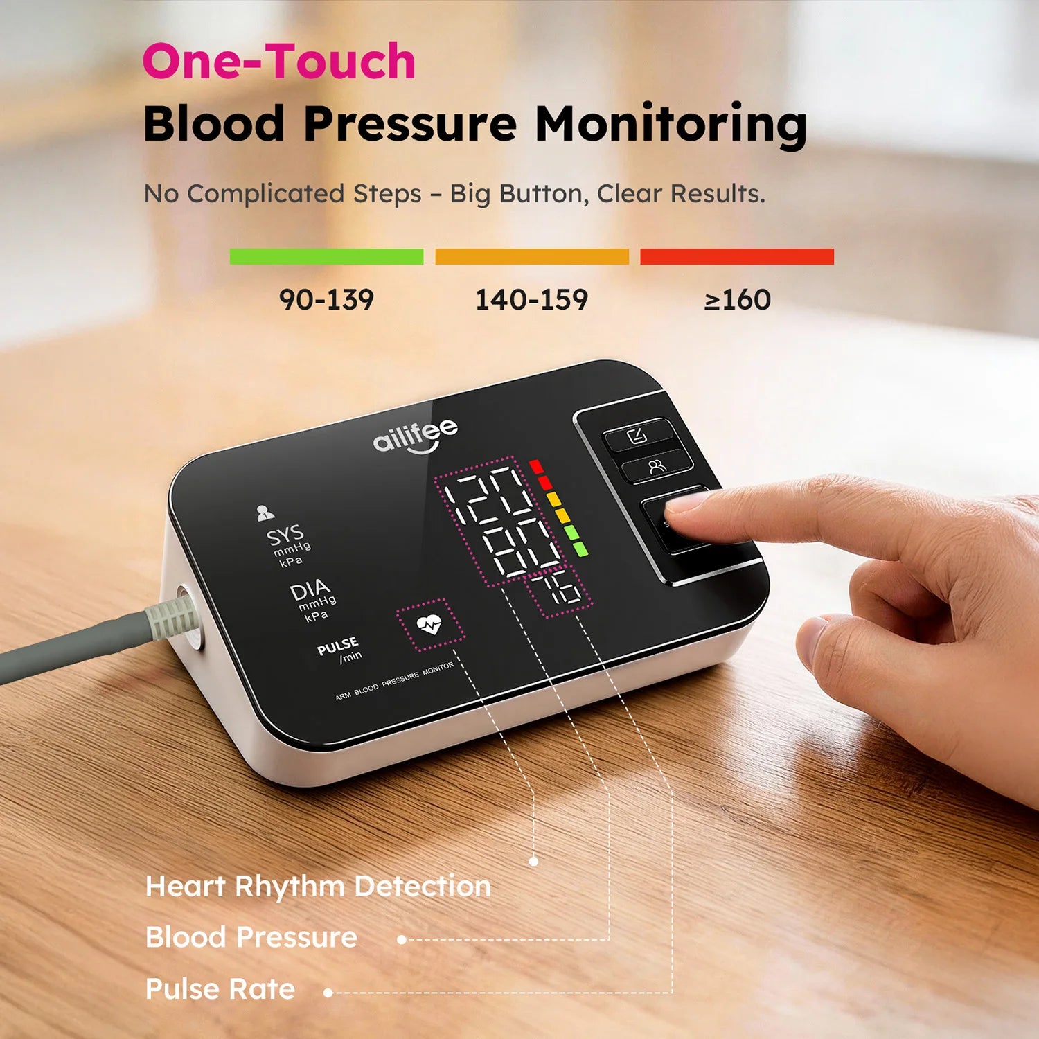 AILIFEE Upper Arm Blood Pressure Monitors for Home Use