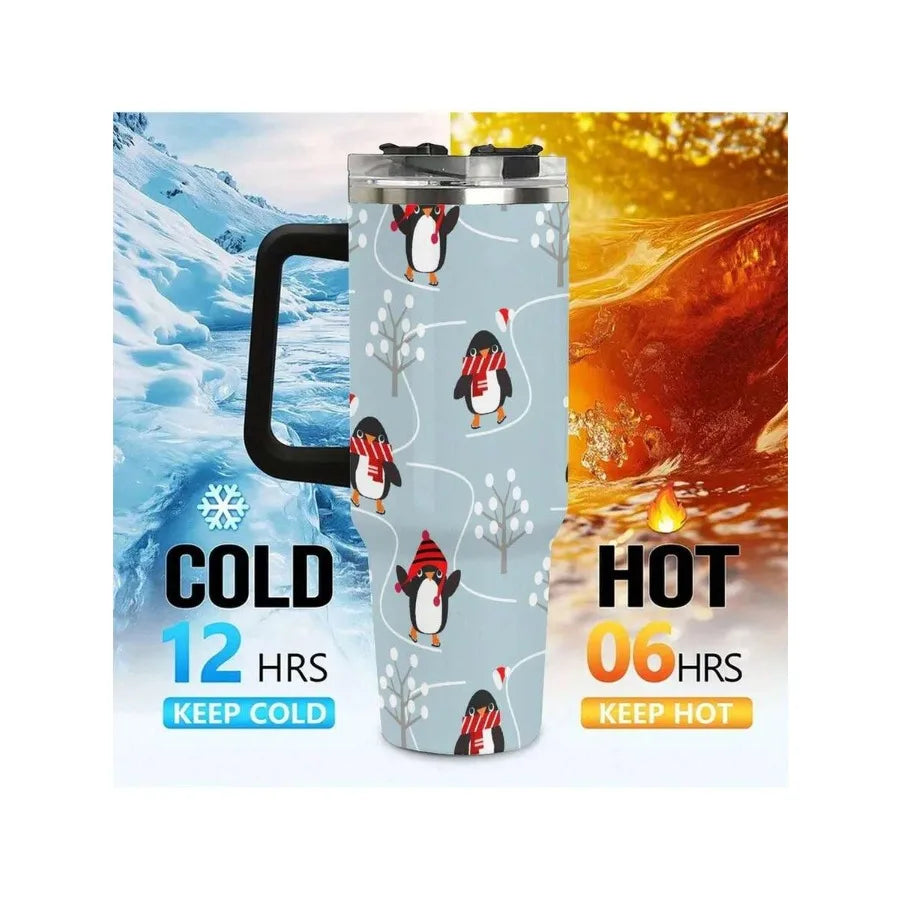 40oz Thermos With Handle And Straw