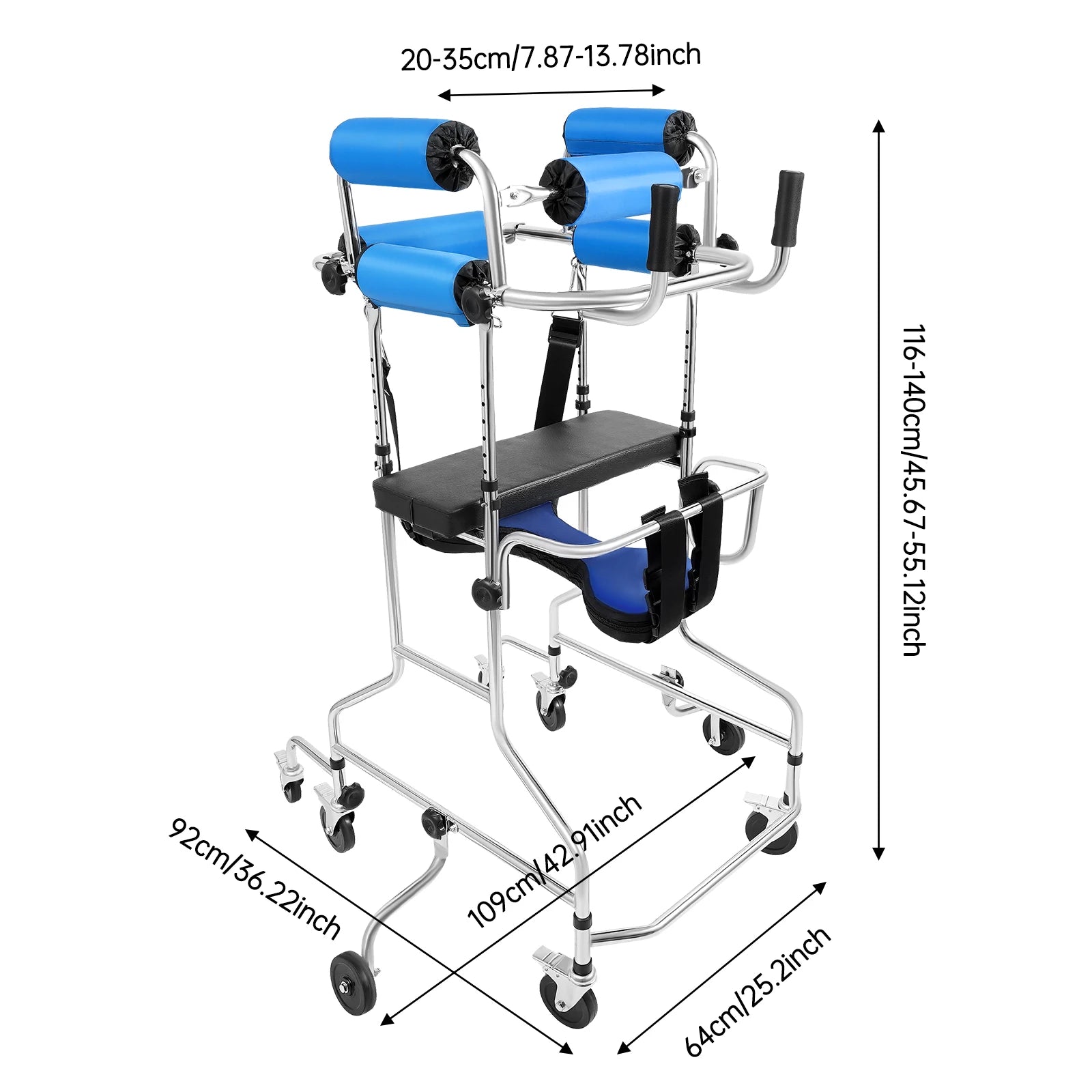 Standing Walker Height Width Adjustable For Impaired Elderly