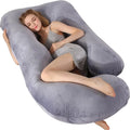 Grey Crystal Velvet G Type Full Body Pillow