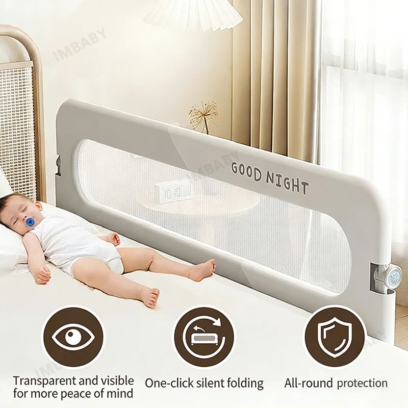 Fully Folded Bed Guardrail For Baby Safety