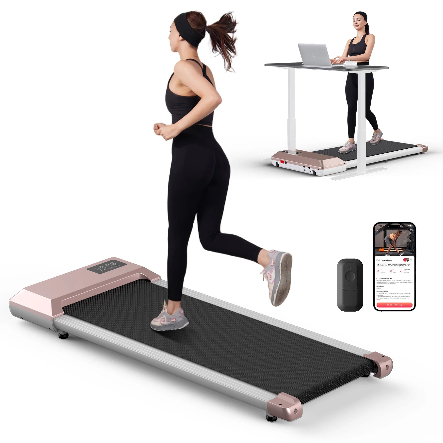 Treadmill/Walking pad for Home, 2in1 Walking Running Fitness Exercise