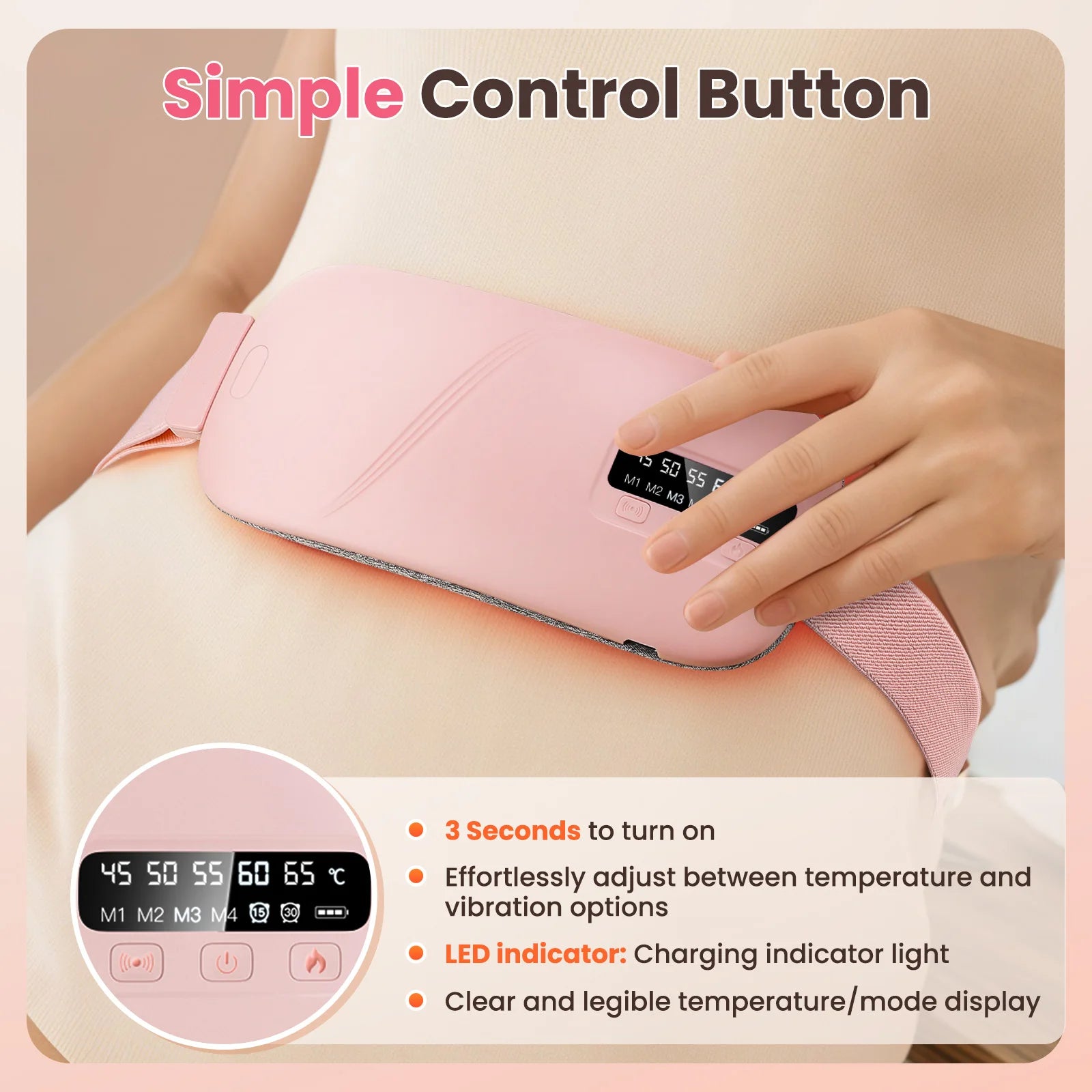 Electric Heating Vibration, Waist Massage Belt Smart