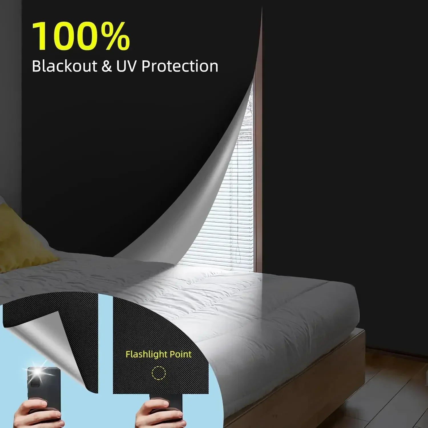 Blackout Curtain No Drilling