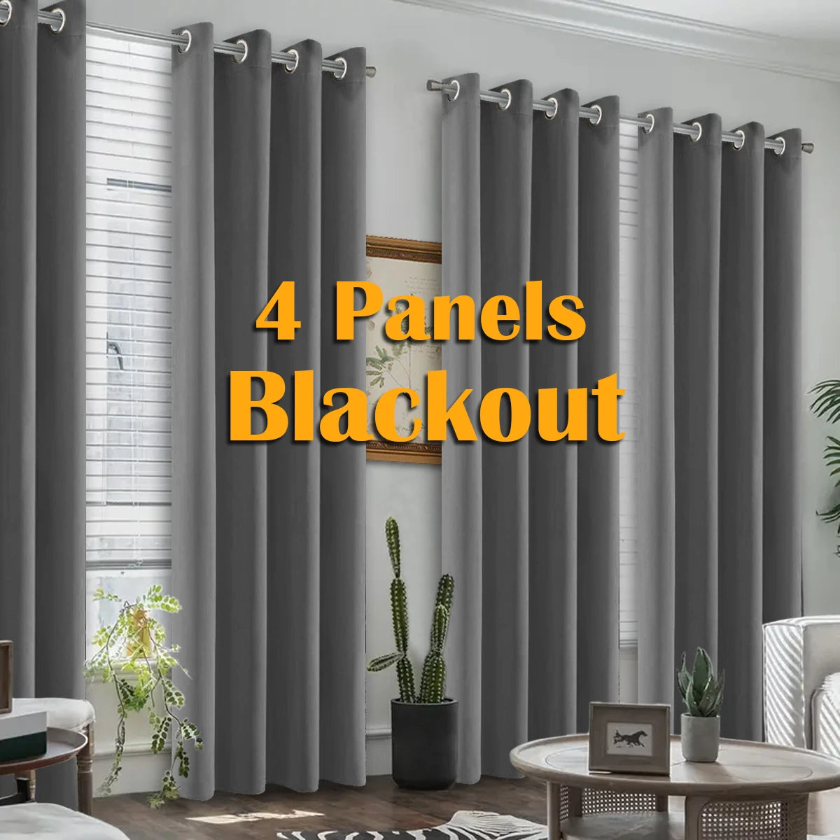 4 PCS Blackout Curtains