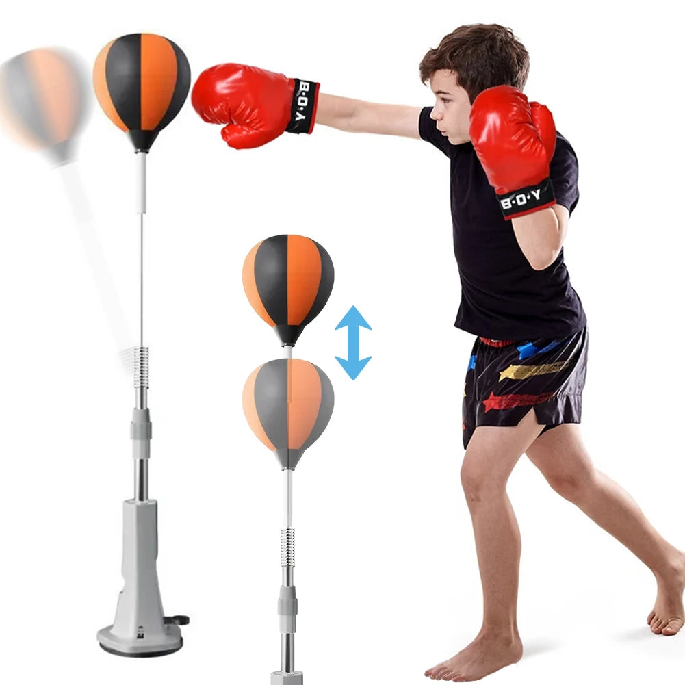 Boxing Bag with Stand Punching Reflex Ball Set