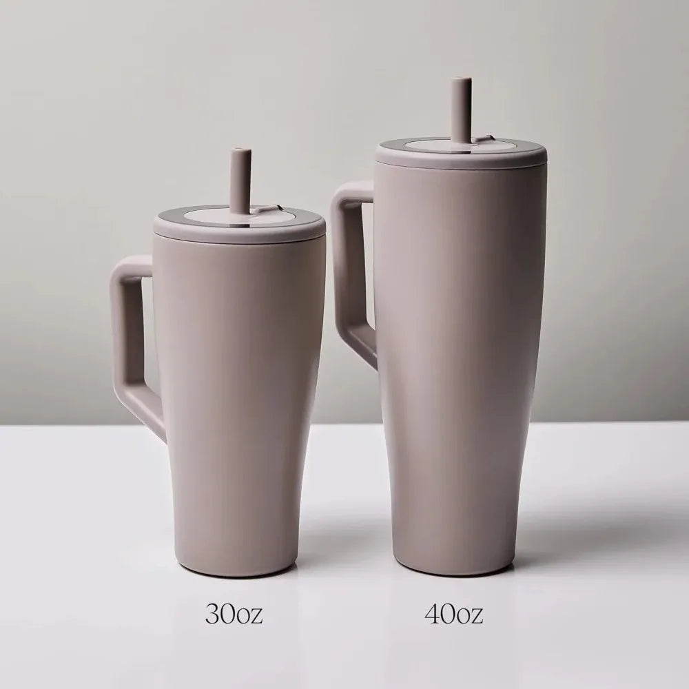 40 oz Tumbler with Handle & Straw |