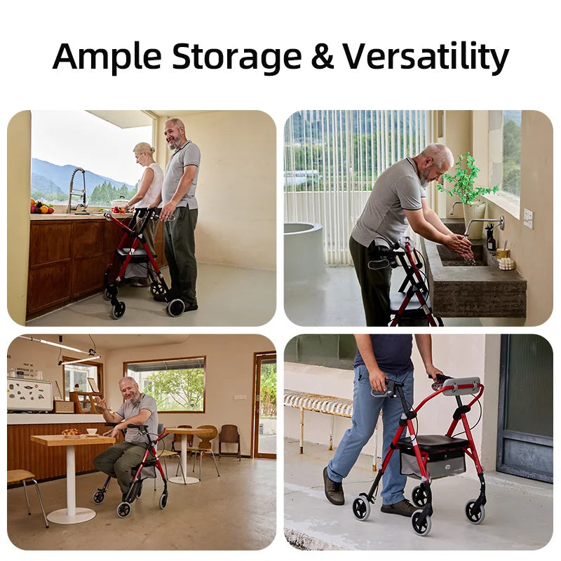 Walkers For Seniors, Walker With Seat & Backrest