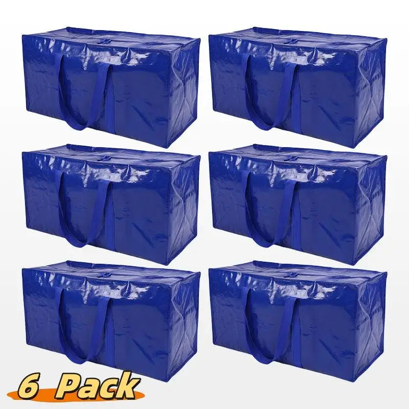 6 Pack Extra Large Moving Bags Heavy Duty with Zippers & Carrying Handles