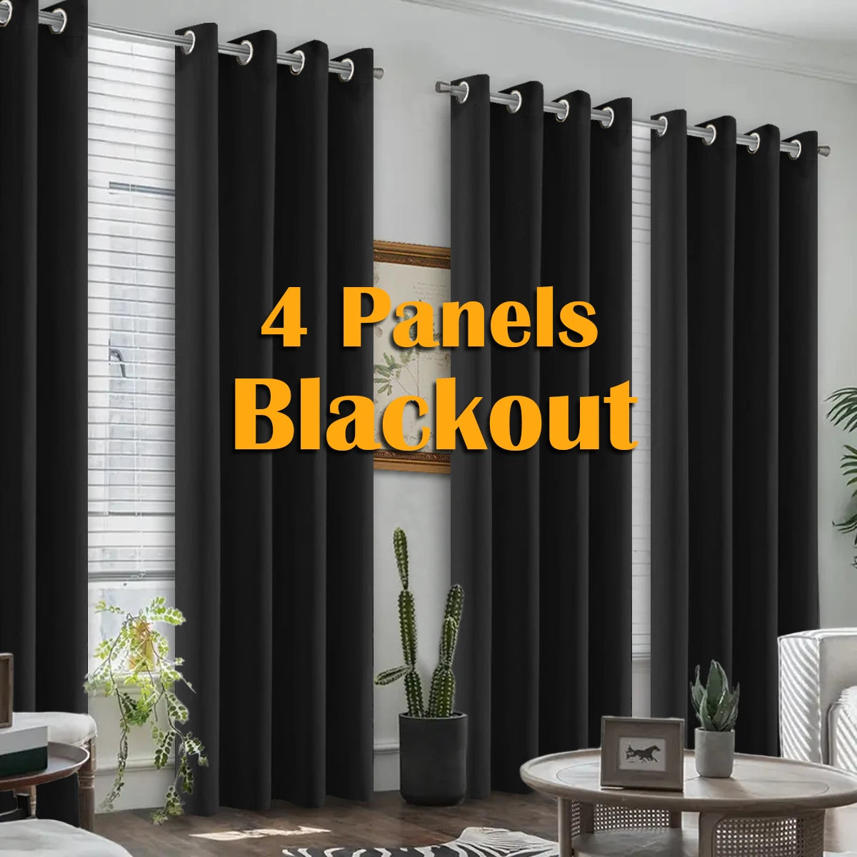 4 PCS Blackout Curtains