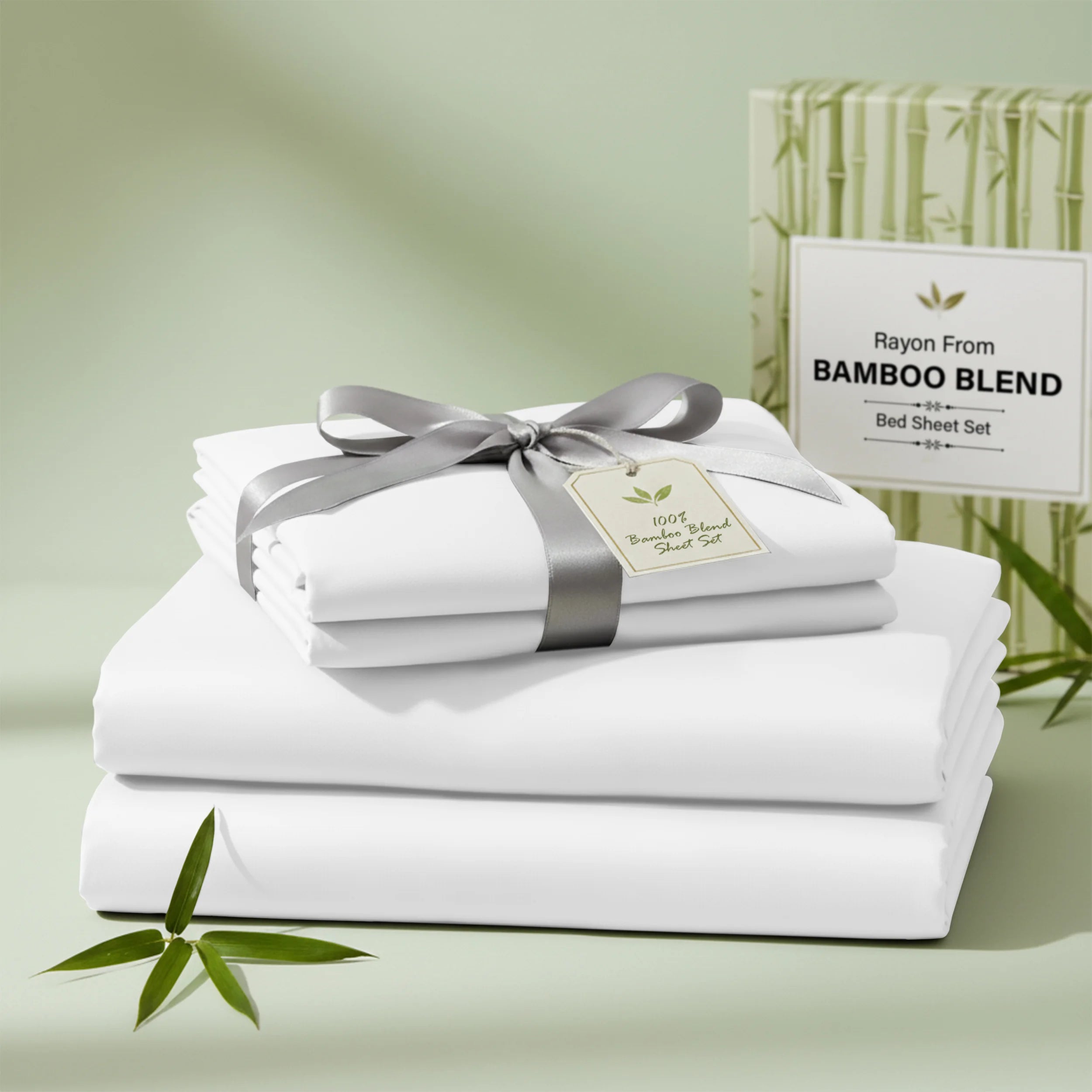 3/4 Pieces Bamboo Blend Sheet - Polyester & Bamboo Viscose Cooling Bed Sheets,