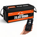 Buknuwo 24V 100Ah Bluetooth And Non-Bluetooth LiFePO4 Lithium Battery,