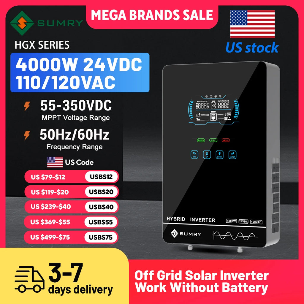 Hybrid Solar Inverter 4000w 24V