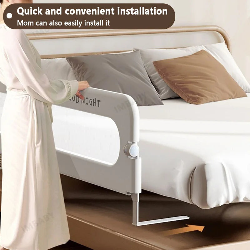 Fully Folded Bed Guardrail For Baby Safety