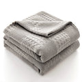 100% Cotton Throw  Breathable Waffle Blanket