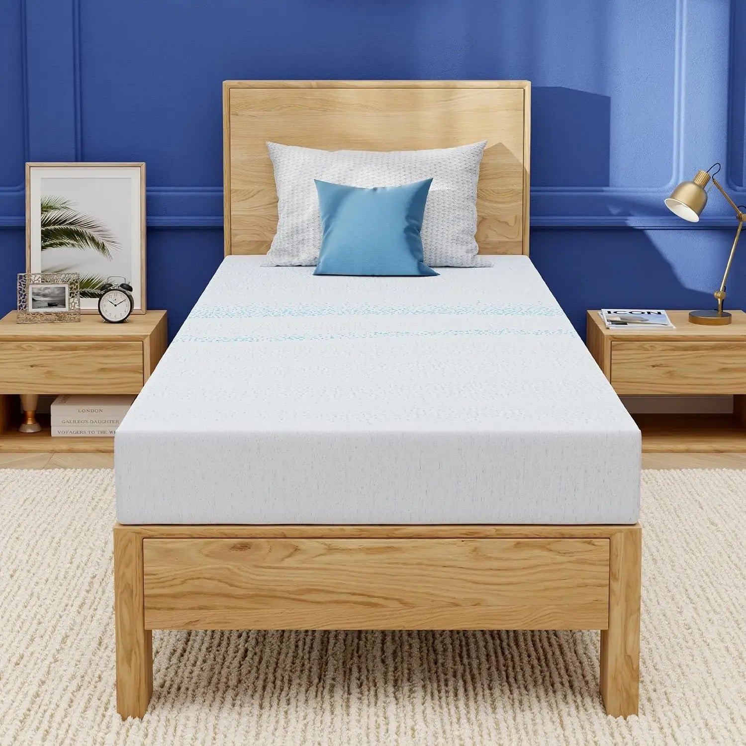 Twin Mattress  Gel Memory Foam, Temperature-Regulating,